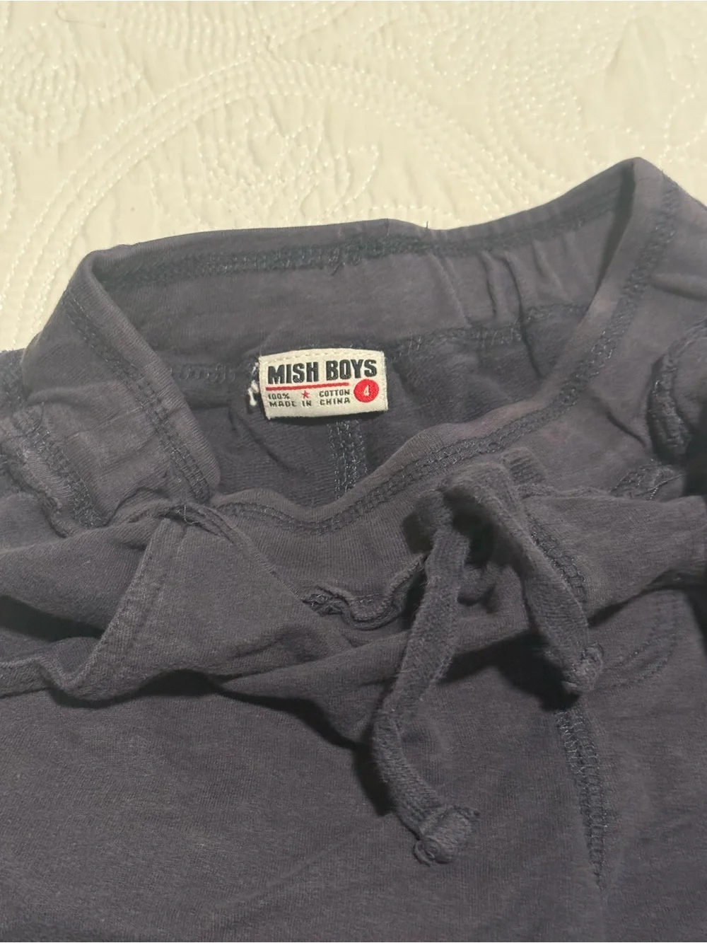2 pair of kids shorts - Carter's black mvp 59 and Mish Boys 100% cotton gray
